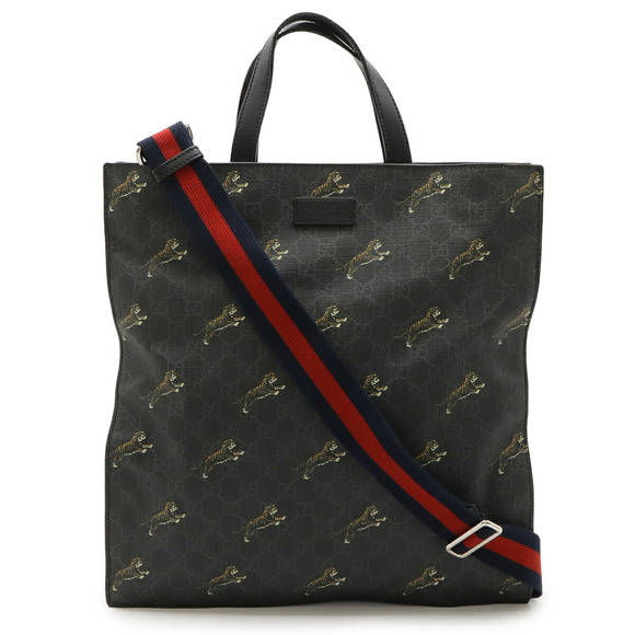 GUCCI Authentic Black Leather Shoulder Bag